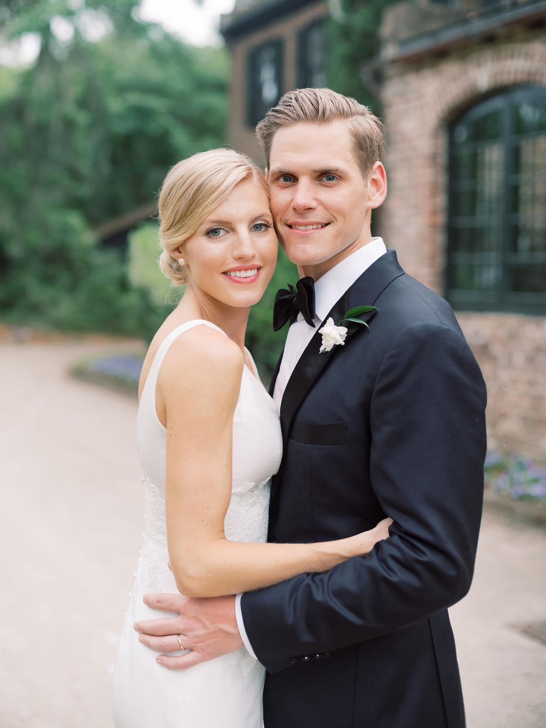 wedding at middleton place - bride and groom portrait